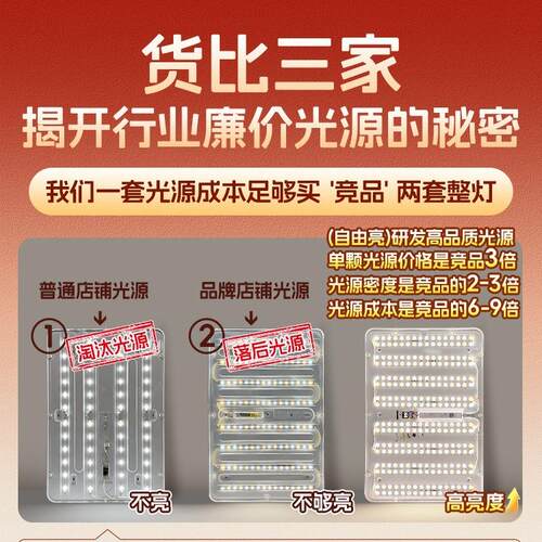全光332谱护眼客厅主灯灯大气吸顶亮新款l大灯简约现代ed超灯具