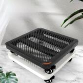 移动花盆托盘锻铁轮万向轴距滚轮重物支架推车绿色植物基地