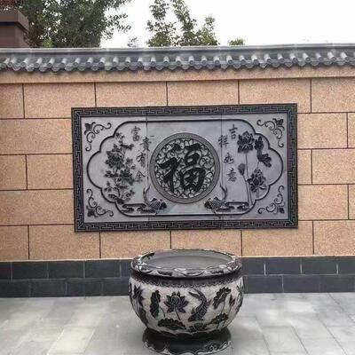 石雕青石水缸彷古鱼缸石头荷花石缸养鱼门海真石室外庭院水缸旺宅