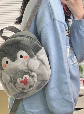 双肩包现货供应企鹅卡通双肩背包