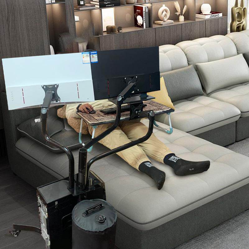 电脑桌悬浮支架懒人躺着玩升降旋转折叠电竞仓床太