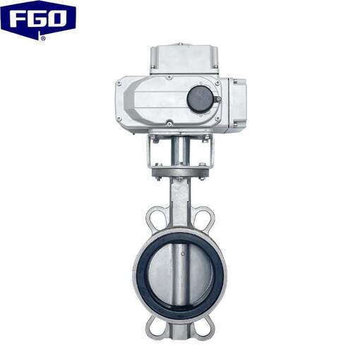 FGO调节型电动蝶阀04不锈钢体对夹式+橡胶220V/80VD971X-16P