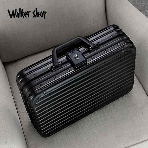 高档alkWer Shop轻奢手提箱箱全铝合金文密码文件保险箱工具箱公