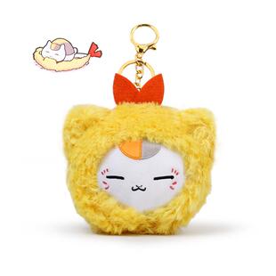 现货 夏目友人帐周边 猫咪老师玩偶 娘口三三炸虾球毛绒公仔挂件