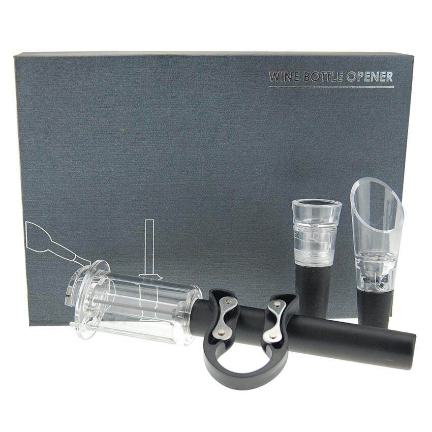 红酒气压开瓶器倒酒器真空酒瓶塞酒具4件套礼品套气压开瓶器套装