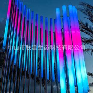 户外网红氛围LED城市亮化七彩发光灯柱景观灯文旅灯具直销