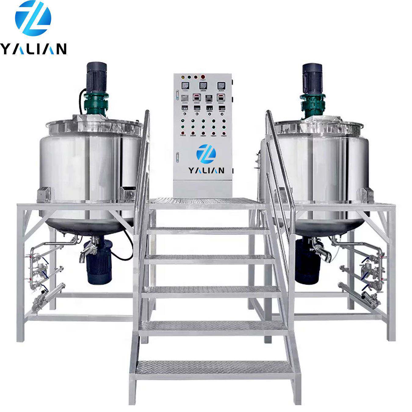 500L2000L3000L洗发水搅拌锅乳化罐乳化机洗发水整套设备