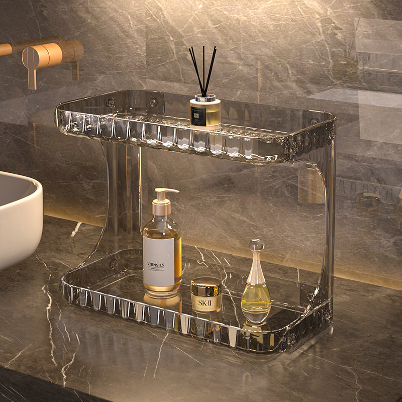贤菁卫生间置物架洗漱台面化妆品收纳盒桌面浴室用护肤品收纳架子