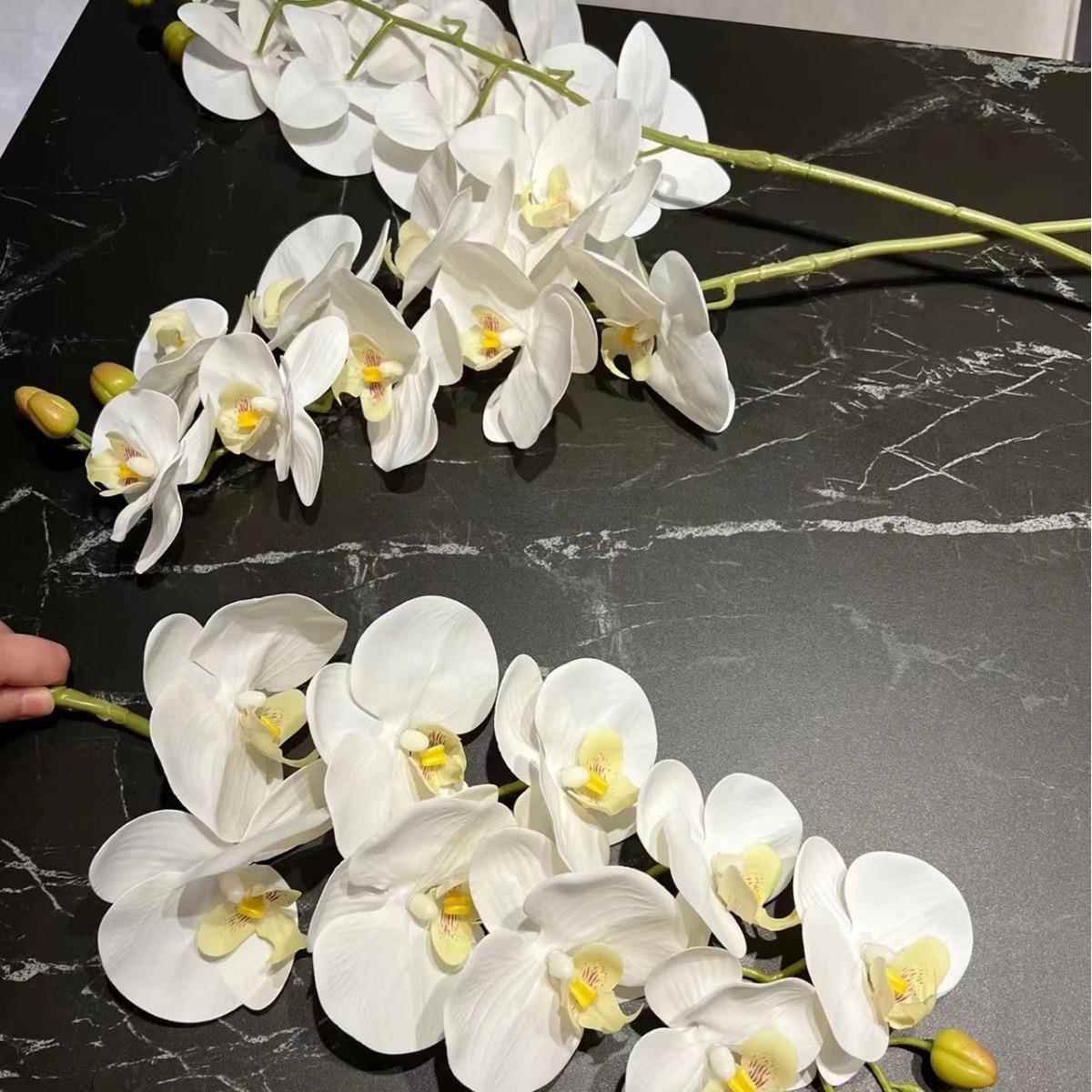 新款直销高品质仿真花9头7头蝴蝶兰超逼真手感假花北欧餐桌装饰婚