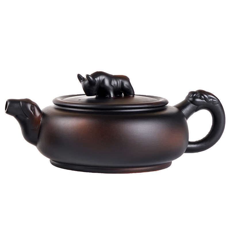 豪峰原矿紫陶茶壶牛转乾坤紫砂壶家用手工办公功夫茶具喝茶泡茶壶