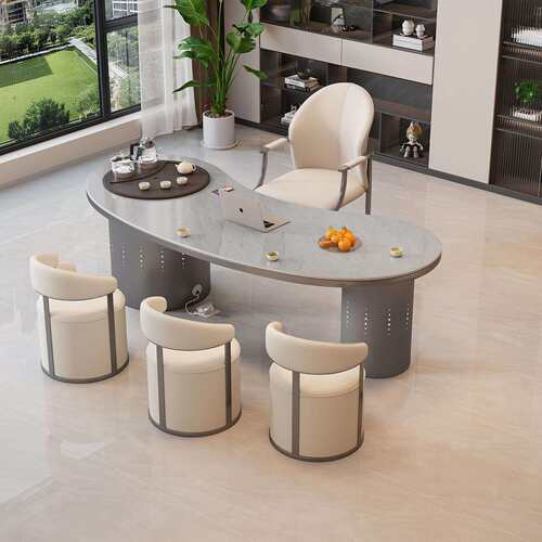 夫轻奢台现代简约小户型阳茶台茶组桌椅合茶QIW台桌办公室功泡茶