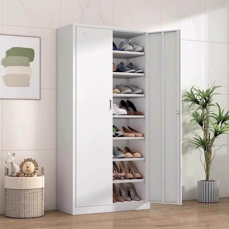 鞋柜家用门口大容量带锁楼道玄关阳台铁皮鞋架简易多层铁艺收纳柜,商业/办公家具,文件柜,淘宝优惠券,粉丝福利购,淘宝优惠卷