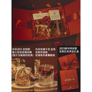 浪漫玫瑰礼盒男女朋友红色香薰蜡烛小众蜜闺礼盒生日礼物 送套装