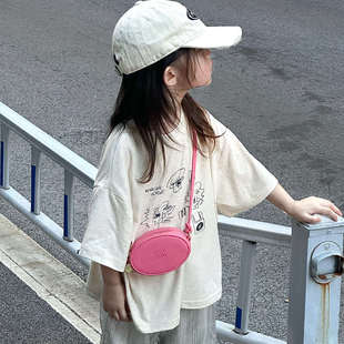 韩版 2024新款 儿童迷你零钱斜跨包小女孩公主配饰包女童洋气出游包
