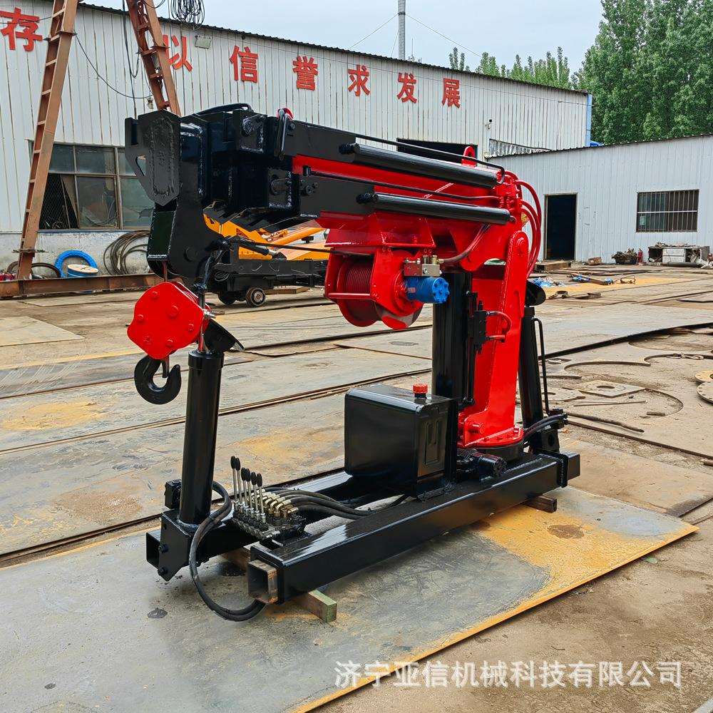 亚信供应 折臂吊机随车起重机 微型3吨液压旋转折叠吊