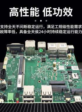 嵌入式工控赛扬四核J6412主板双千兆网口软路由电脑工业工控机