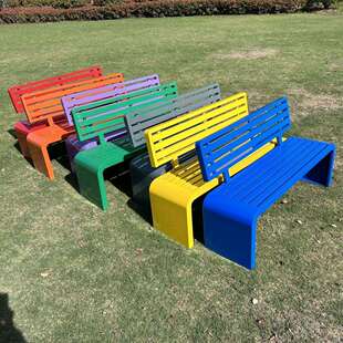 全铁长条凳公椅园椅户00外长椅庭院不钢休闲靠背座商休艺闲锈排椅