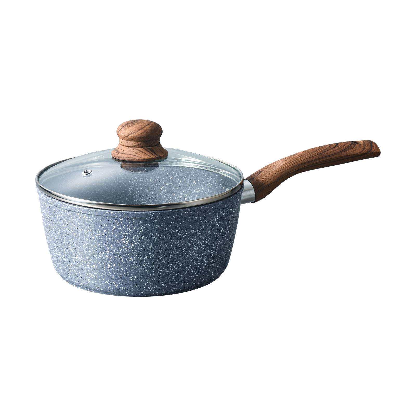 麦饭石炒锅大理石不粘锅煎锅奶锅汤锅家用锅具套装电磁炉通用pot