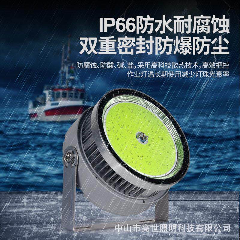 LED渔船诱鱼聚鱼集鱼灯户外防水220V青光海钓引鱼鱿鱼捕鱼探照灯