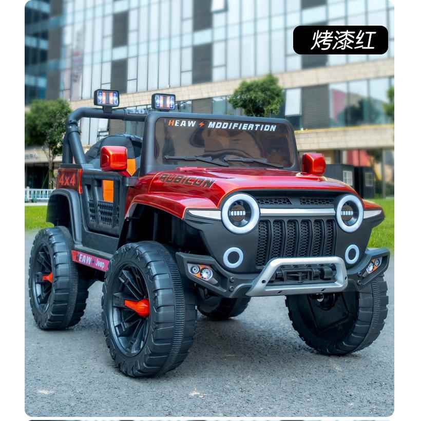 高档儿童电动车坦克00越野四轮驱汽遥控男女3孩宝车宝玩具车可坐