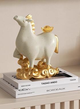 十二生肖马上有钱家居客厅酒柜装饰品摆件老板办公室桌面摆设创意