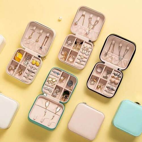 Jewelry Earring Ring Necklace Storage Box Holder Organizer J