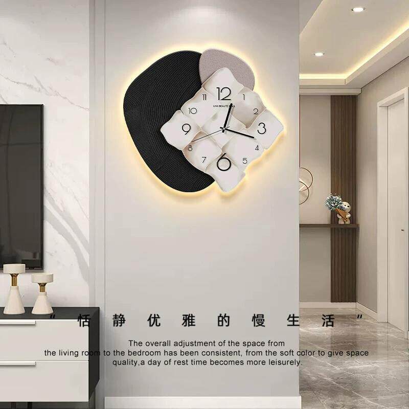 北欧风艺术家用挂钟钟表画客厅餐厅2026新款轻奢高级艺术挂墙时钟