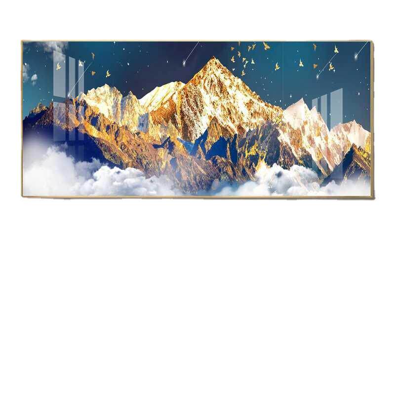 日照金山客厅挂画沙发背景墙山水风景画工业风壁画卧室床头装饰画