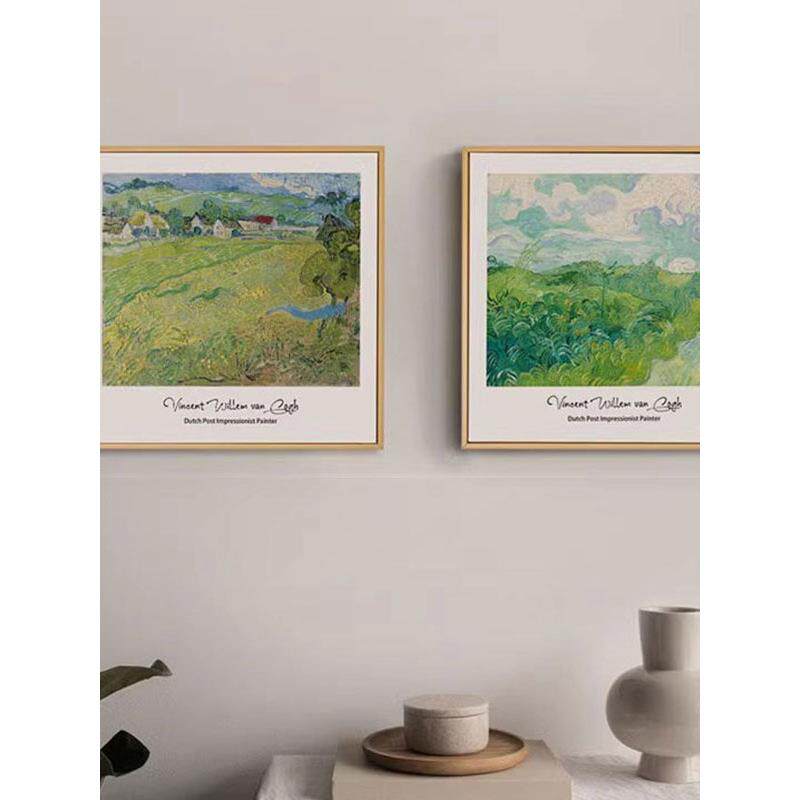 莫奈的花园 梵高莫奈方形留白挂画世界名画客厅饭厅装饰画壁画