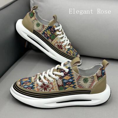 ELEGANT ROSE 男鞋2024百搭休闲鞋一脚蹬透气运动鞋低帮时尚板鞋