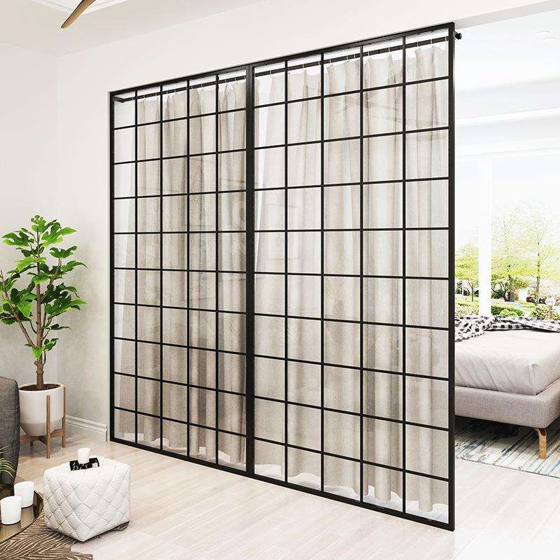 现代简约缕空铁艺屏风 小户型入户玄关屏风隔断客厅家用落地屏风