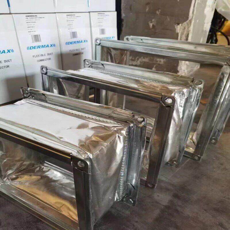 共板法兰 中央空调铝箔布软连接风机盘管出风口 方形保温通风管道