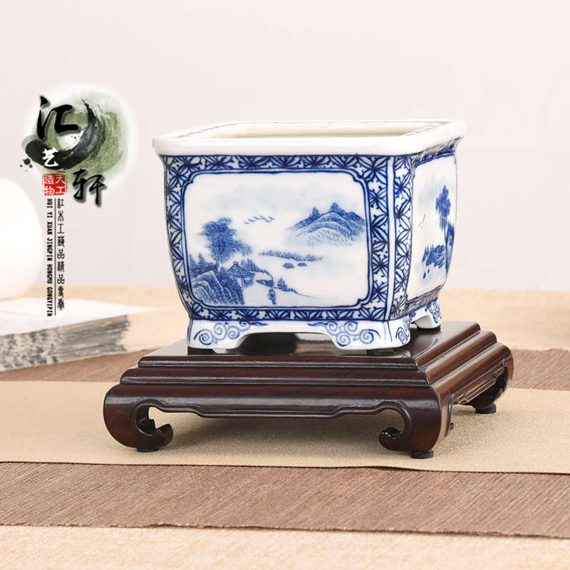 实木明式非洲酸枝整木如意正方茶壶底座中式香炉印章盆景摆件木托