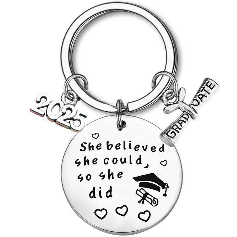 2025 Graduation Gifts Inspirational Keychain She Believed Sh - 实物图