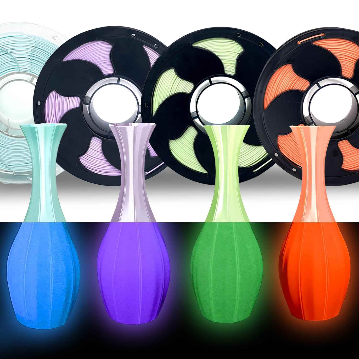 Sunsenkj3D打印Pla发光丝1.75m新型高韧性彩虹发光丝1kg