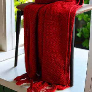 百毯针织毯苏民10005水波纹毯酒店旗休闲流宿手工尾床搭装饰纯色