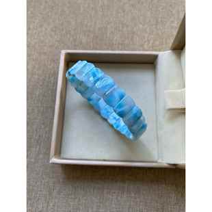 4mm 7.9 新品 天然多米尼加海纹石手牌拉利玛手排男女手链规格12.1