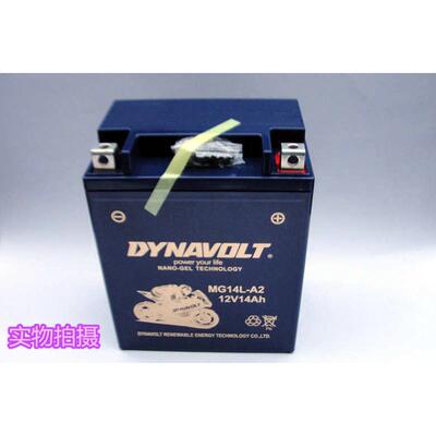 正品嘉陵JH600摩托车专用胶体免维护蓄电池电瓶/YB14L-BS/12V14AH