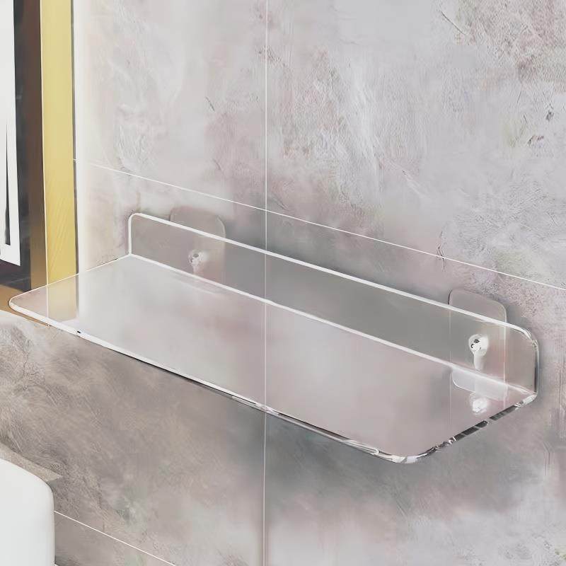 亚克力置物架壁挂隔板免打孔墙上一字板厨房卫生间浴室收纳板装饰,收纳整理,整理架/置物架/收纳架,淘宝优惠券,粉丝福利购,淘宝优惠卷