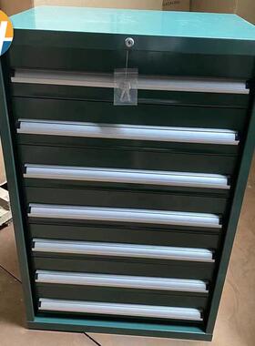厂家促销车间七抽工具柜 绿色办公文件零件带锁落地七抽工具柜