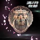 上新装 门环大复古铁门狮子头红古铜色圆环把手兽头木门 饰老式