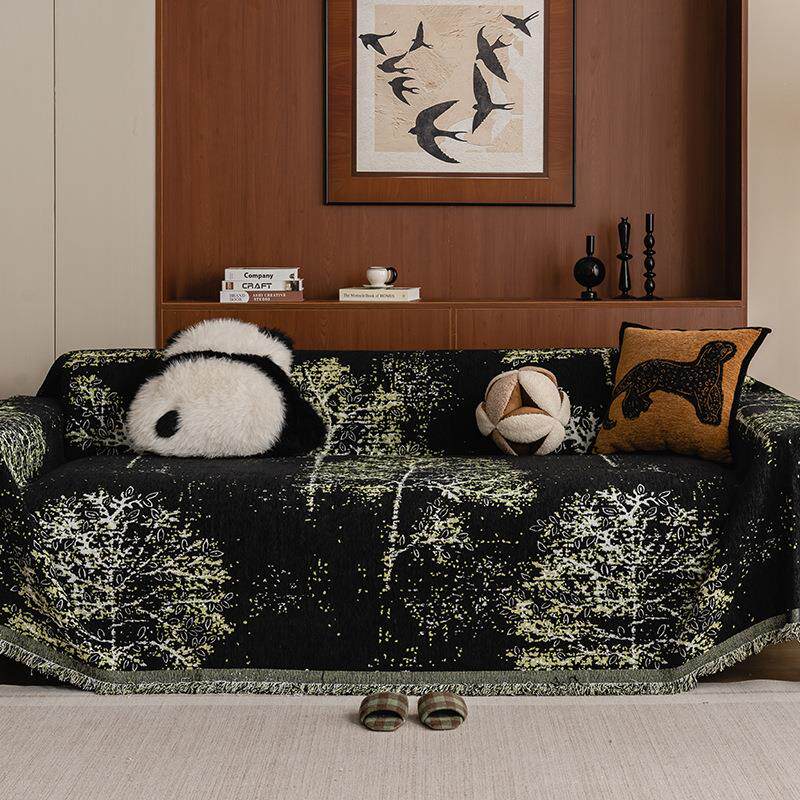 沙发盖布复古风四季通用沙发套罩2024新款毯子布一整张全盖沙发巾