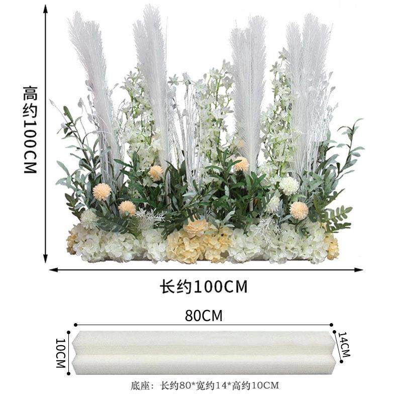 新款婚庆布置装饰花排婚庆排花舞台迎宾背景花艺T台花艺花墙排花