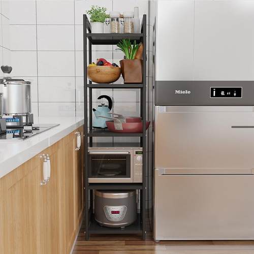 小推地置物车架落多层收纳架厨波.房微炉烤箱杂物架子客厅储物架