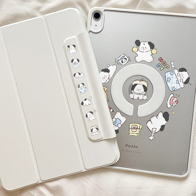 适用ipadair6保护套720旋转pro平板壳4亚克力10轻薄9磁吸13拆分11寸2021全包2024款2022透明mini7防弯8摔好看