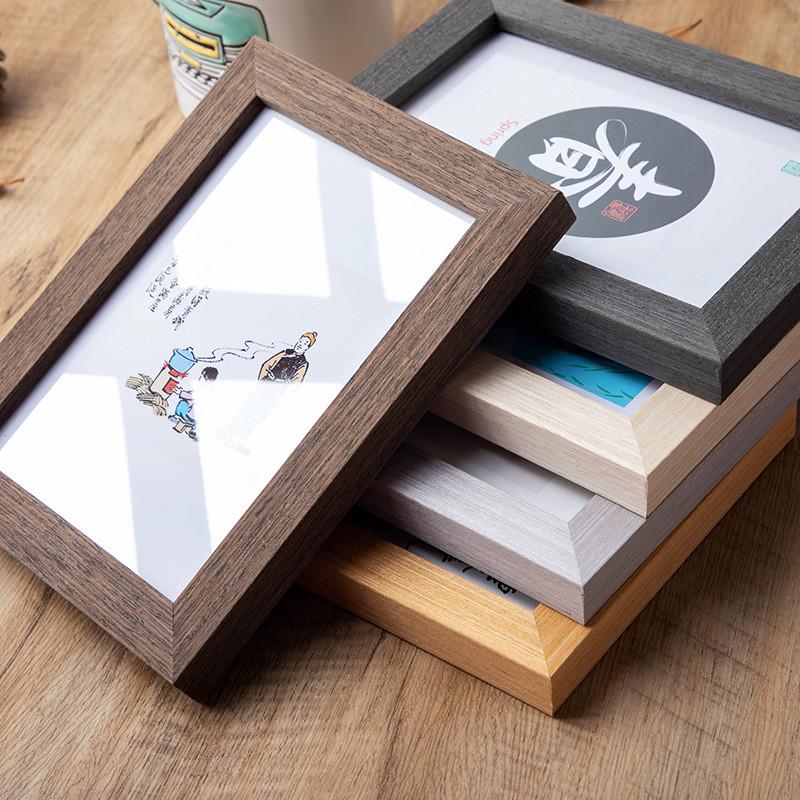 75寸定制批发寸寸墙简约a4寸10照片墙挂相框68台寸相框实木摆质