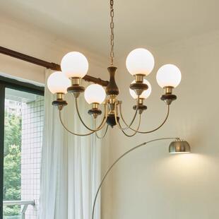 法式 南洋吊灯 复古中古客厅灯吊灯书房灯具魔豆实木餐厅卧室美式