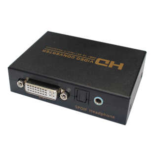 Audio工厂直供 HDMI转DVI转换器 带同轴3.5mm音频输出HDMI DVI