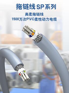 2464高柔性拖炼电缆Trvv屏蔽线26 24 20 18Awg镀锡铜234芯信号线