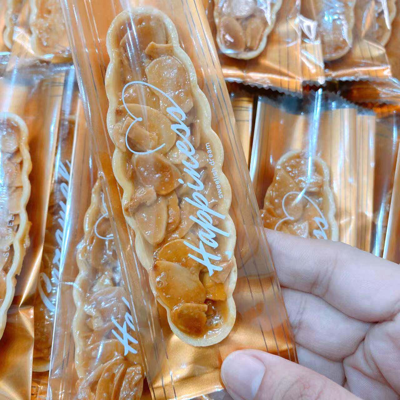 晨妈手作烘焙网红焦糖杏仁脆糯米船低甜手工制作零食薄脆成品